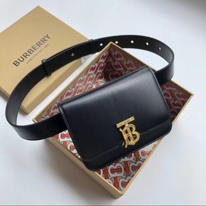 NEW with tags Burberry Belted Leather TB Bag. No box 39 inches